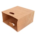 Pikkukuva 5 / 5: Luonnolliset 11\" x 6\" x 11\" stanssatut kassi [100 kpl] Kraft
