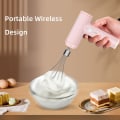 Miniatyrbillede 3 af 4: Elektrisk håndmixer i rustfrit stål, USB-genopladelig elektrisk H