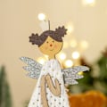 Miniatyrbillede 4 af 5: 2 stk. Tegneserie engel vinger træ julepynt Chris