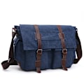 Miniatyrbild 1 av 5: Herr Canvas Axelväska (Blå) Messenger Bag Canvas Väska Axelväska Datorväska Messenger Bag Retro Singel Axelväska