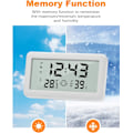 Miniatyrbild 5 av 5: Multifunktions termometer hygrometer väckarklocka, digital klocka