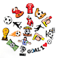 Miniatyrbilde 4 av 5: 18 stykker 3D Clog Sandaler Ornamenter (Fotballserie), Sko Charms,