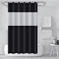 Miniatyrbillede 1 af 4: Et stykke sæt (sort søm, 180 x 180 cm) Polyester vandtæt bruseforhæng