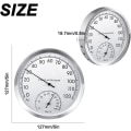 Miniatyrbilde 4 av 5: Termometer og hygrometer 2 i 1, metallskive termometer, analog termo-hygrometer for badstue, badstue termometer, Reliab