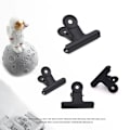 Miniatyrbillede 3 af 4: 10 x 50mm Sorte Bulldog Bindende Papirclips / Metalhængslede Folde
