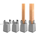 Miniatyrbillede 1 af 5: Grå - Justerbar Polstringshynde 10cm med Skrueclips, 4\" Hynde til Senge, Borde, Sofa, Skriveborde, Robust Polstringshynde til 0,8-1,6 tommer Stoleben.