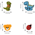 Miniatyrbillede 3 af 5: 60 stk. broderede patches i forskellige stilarter og lyse farver til at sy på