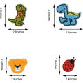 Miniatyrbillede 5 af 5: 60 stk. Tilfældige assorterede styles broderede patches, lyse levende C