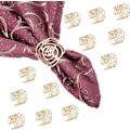 Miniatyrbillede 1 af 5: Guld Servietring 12PCS Jule Serviet Holdere Serviet Ring Serviet