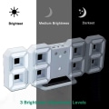 Miniatyrbillede 5 af 5: 3D LED Digital Vægur, Dæmpbar Natlampe, USB Genopladelig