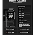 Miniatyrbillede 5 af 5: Afslappet Digital Multifunktionelt Armbåndsur med Nedtællingstimer og LED-lys 50M Vandafvisende (Black)