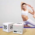 Miniatyrbild 2 av 2: Kubtimer Kökslarm Yoga Timer Elektronisk Timer Nap Påminnelse Vit