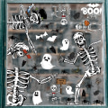 Miniatyrbilde 1 av 5: 6 Halloween-skjelett-elektrostatiske klistremerker kreative moro