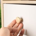 Miniatyrbillede 4 af 5: 6 stk. skuffeknapper, guld møbelknapper, runde skabsknapper