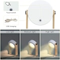Miniatyrbillede 5 af 5: LED-bordlampe USB genopladelig skrivebordslampe natlys 15W berøring