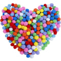 Miniatyrbild 1 av 5: (500 stycken) Pom poms Craft elastiska mini pom poms dekorationer bal
