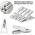 Miniatyrbilde 4 av 5: 20 stk klesklyper i rustfritt stål, metallklyper for klesvask