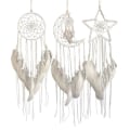 Miniatyrbillede 1 af 5: Hvid-3 stk. Halloween Dream Catcher Sol Måne Stjerne Design Trad