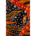 Pikkukuva 2 / 5: Aurinko Kuu Hippie Mandala Palava Aurinko Psykedeelinen Seinävaate Oranssi