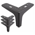Miniatyrbillede 4 af 4: (130mm)4x Trekantede Metalmøbelben Moderne Stil TV-skab Sofa Garderobe T
