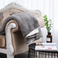 Miniatyrbilde 2 av 5: Sherpa Fleece-pledd for sofa - Marineblå tykk fuzz