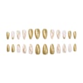 Miniatyrbillede 4 af 5: Guld glitter linje negle patches til at bære negle (24 stykker), sh
