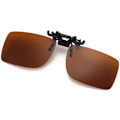 Miniatyrbillede 1 af 4: Polariserede Clip-on Solbriller med Flip Up Funktion Anti-Glare-Brun