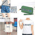Miniatyrbillede 3 af 5: Farverige denim strygepatch bogstaver 26stk A-Z bogstav patch anim