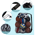 Miniatyrbillede 3 af 5: Stor Mesh Boldtaske til Foldning, Nylon Mesh Taske, Holdbar og Genanvendelig