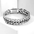 Miniatyrbillede 3 af 5: Armbånd i rustfrit stål, Cuban Chain, til mænd