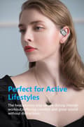 Miniatyrbillede 5 af 5: Bluetooth-øretelefoner, trådløse øretelefoner, åbne, OWS, Bluetooth 5.4, ørekrog (sort)