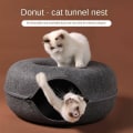Miniatyrbilde 2 av 5: Katteseng, rund filt kjæledyrseng, kattetunnel seng, filt katteseng, li