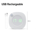 Miniatyrbilde 5 av 5: LED PIR bevegelsessensor veggklokkelampe 360 grader USB moderne