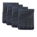 Miniatyrbilde 1 av 5: 4 stk (svart) BH-forlengere 4 kroker BH-forlengere 4 kroker elastisk