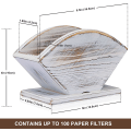 Miniatyrbillede 4 af 5: Kaffe Filterholder i fyrretræ, uden filterpapir, Kaffe Filter Pa