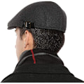 Miniatyrbild 3 av 5: Platt topp basker Justerbar platt topp hatt Höst kort - Solid grå A