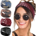 Miniatyrbild 1 av 5: Boho hårband, elastiskt turbanhårband knutet hårband Ha