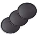 Miniatyrbilde 1 av 5: 3 stk 28 x 1,5 cm runde sorte brettpakke med 3 med sklisikker belegg