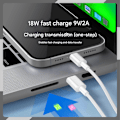 Miniatyrbild 3 av 5: 2-pack USB-C till Lightning iPhone Snabbladdare 1m Vit