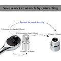 Miniatyrbillede 4 af 5: 4 stk. Ratsjet Adapter Sokkel Adapter Sæt 1/2\" til 3/8\", 3/8\" til 1/2\", 1/4\" til 3/8\", 3/8\" til 1/4\" Sokkel og Bit Reducerende Adapter