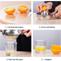 Miniatyrbillede 4 af 5: Manuel Citruspresser i rustfrit stål, manuel citronpresser, manuel appelsinpresser, robust og holdbar, til citroner, limefrugter, appelsiner, grapefrugter og citrusfrugter
