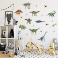 Miniatyrbillede 2 af 5: Tegneserie dinosaur dyr væg klistermærke stue soveværelse baggro