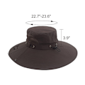 Miniatyrbild 3 av 5: Solhatt Anti-UV UPF 50+ Utomhus Fiskehatt Bred Brätte Fiske (Brun) E
