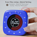 Miniatyrbilde 3 av 5: Oppladbar visuell timer (blå), digital timer med 4 alarmmodi