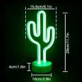 Miniatyrbillede 2 af 5: Kaktus Neon Skilt - Kaktus LED Skilt Dekoration - Batteri USB Strømdrevet H