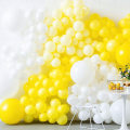Miniatyrbillede 3 af 4: Gule balloner, 50 stk. 5 tommer hvide balloner, matte latex ba