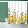 Duschdraperi, tyg duschdraperi fodrad gul blommig Sh