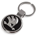 Miniatyrbillede 2 af 5: Metal nøglering med token til indkøbsvogn Sølv One size