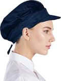 Marinblå - Set med 3 unisex kockhattar stretchiga kökskockhattar