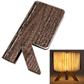 Miniatyrbillede 1 af 4: Træ folde boglampe, R-formet LED boglys, USB genopladelig